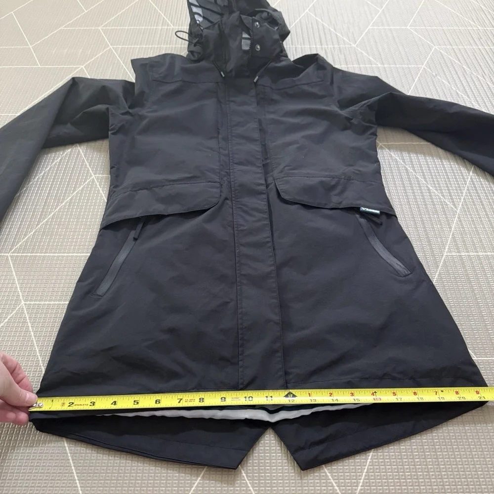 Rainbird Polaris Jacket In Black Size 8 Waterproof Parka Nylon Long Length Lined